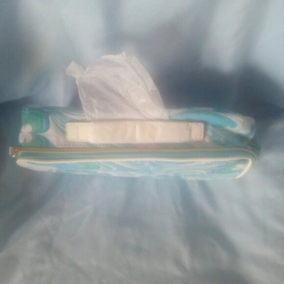 Estee Lauder Blue White Cosmetic Bag New - Picture 2 of 3